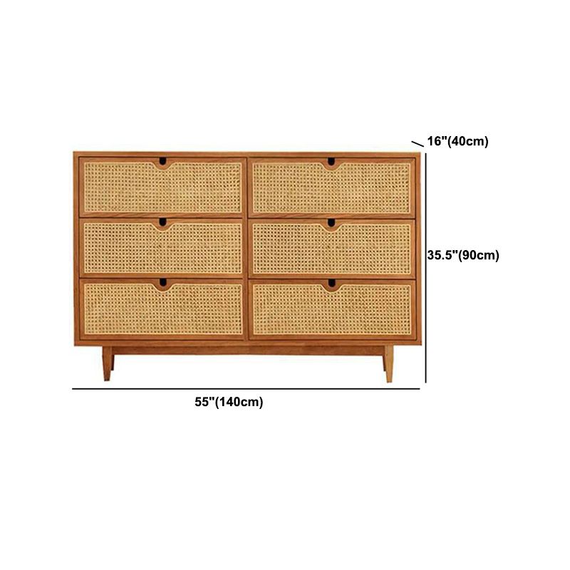 Moderner Akzent -Rechteck -Seitenschrank mit natürlicher Oberfläche