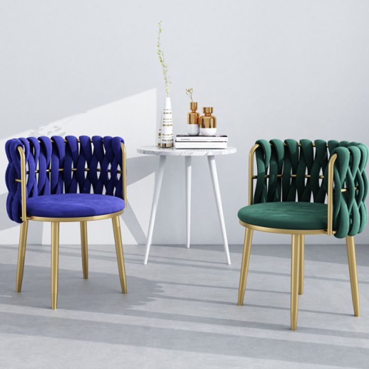 Velvet Upholstered Dining Chair Modern Furniture in Matte Finish for Indoor Clearhalo 'Dining Chairs' 'Dining Tables & Seating' 'dining_chair' 'furn' 'furn_dining_chair' 'Furniture' 'Kitchen & Dining Furniture' 1200x1200_0106456a-84b2-4c54-8183-3668d0b6fb11