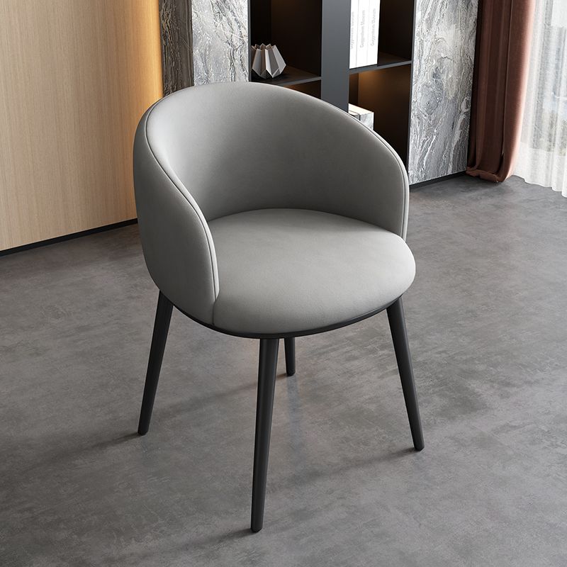 Contemporary Metal Dining Room Chairs Wingback Side Chair in Black Clearhalo 'Dining Chairs' 'Dining Tables & Seating' 'dining_chair' 'furn' 'furn_dining_chair' 'Furniture' 'furniture_dining_chair' 'Kitchen & Dining Furniture' 1200x1200_0107a997-b42f-431d-8cd0-8ed8b06d6da6
