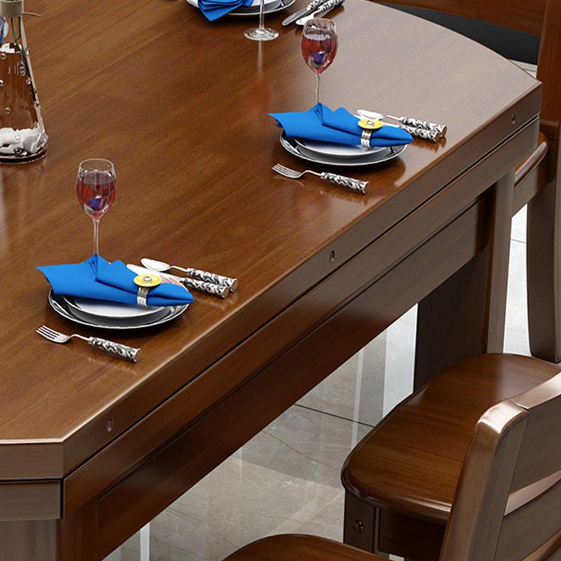 Modern Round Dining Table Solid Wood Drop-Leaf Dining Table for Dining Room Clearhalo 'Dining Tables & Seating' 'Dining Tables' 'dining_table' 'furn' 'furn_dining_table' 'Furniture' 'Kitchen & Dining Furniture' 1200x1200_0108f552-0cb2-4d4b-951f-fc04ab915dbc