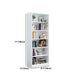 Closed Metal Bookshelf Modern Home Living Room Rectangular Bookcase