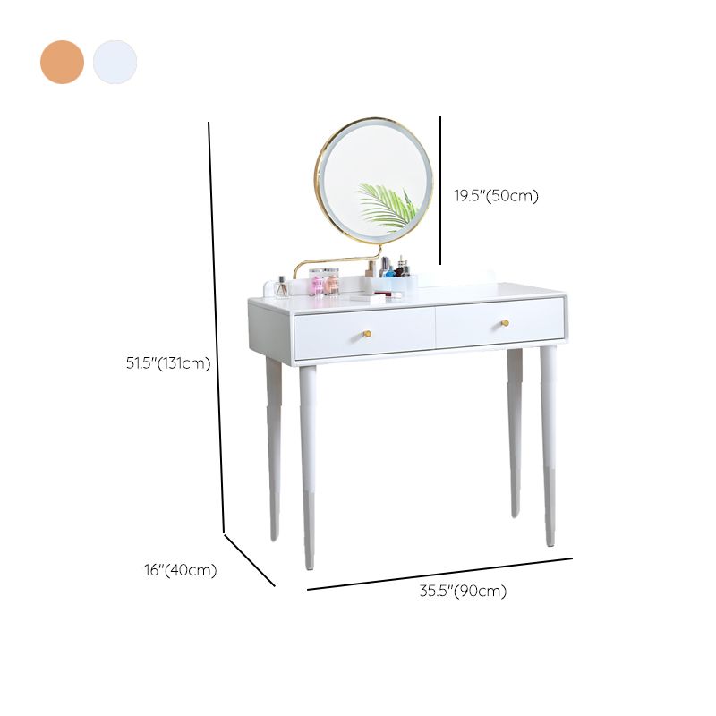 Tocador contemporáneo dormitorio de cerezo espejo iluminado tocador de maquillaje de pie
