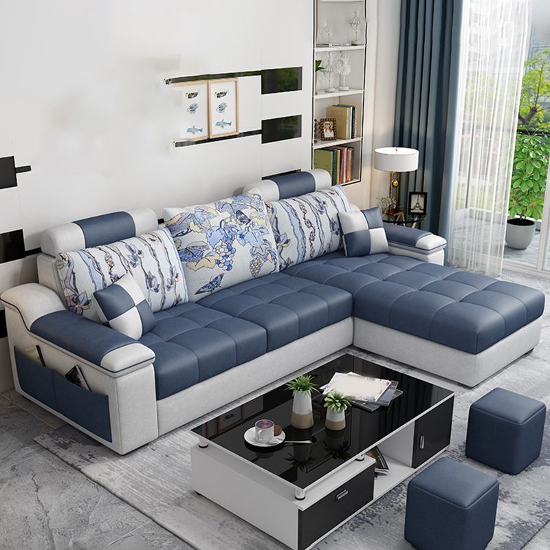 Sloped Arms 106.3"Lx 57"W x 35.43"H Sectionals High Back Sofa with Storage Clearhalo 'Furniture' 'furniture_sectionals' 'kitchen' 'kitchen_sectionals' 'Living Room Furniture' 'Sectionals' 1200x1200_010cd6fe-af31-4e9a-94cb-4bad17a51c7b