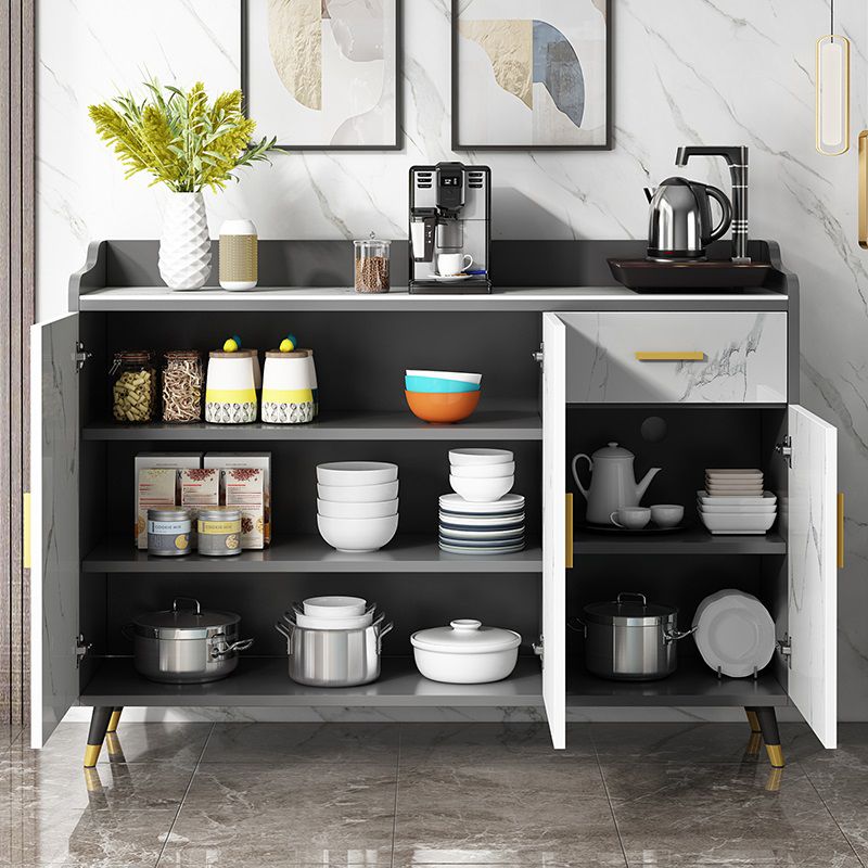 Server da pranzo in pietra di buffet contemporanei con cassetti per soggiorno