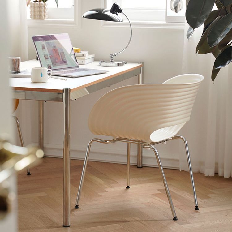 Industrial Side Chair Plastic Open Back Dining Chair for Home