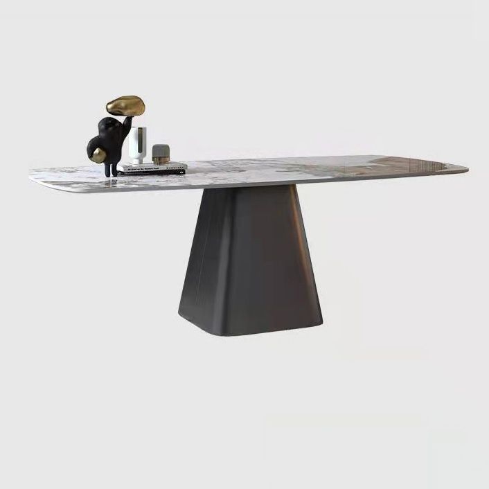 Traditional Rectangle Luxury Dining Table White Sintered Stone Table with Metal Pedestal Base Clearhalo ' dining_table' 'Dining Tables & Seating' 'Dining Tables' 'furn' 'furn_dining_table' 'Furniture' 'furniture_dining_table' 'Kitchen & Dining Furniture' 'kitchen&dining_furn' 'kitchen' 'kitchen_dining_table' 1200x1200_01116912-4abe-4052-833a-06e8226856f3