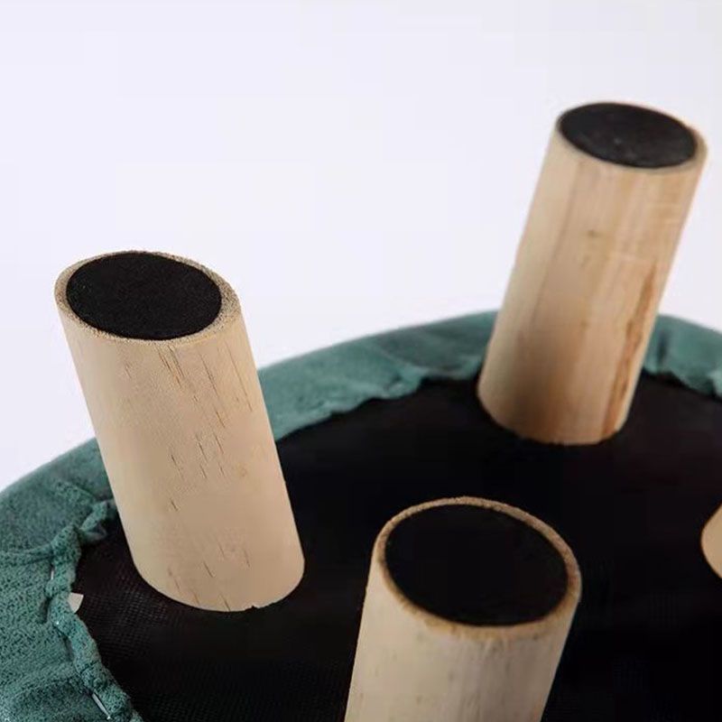 Contemporary Pouf Ottoman Cotton Upholstered Animal Shape Ottoman with Chair Legs Clearhalo 'furn' 'furn_ottomans_poufs' 'Furniture' 'Living Room Furniture' 'Ottomans & Poufs' 'ottomans_poufs' 1200x1200_0111991a-154a-4e94-9e63-f82357190842