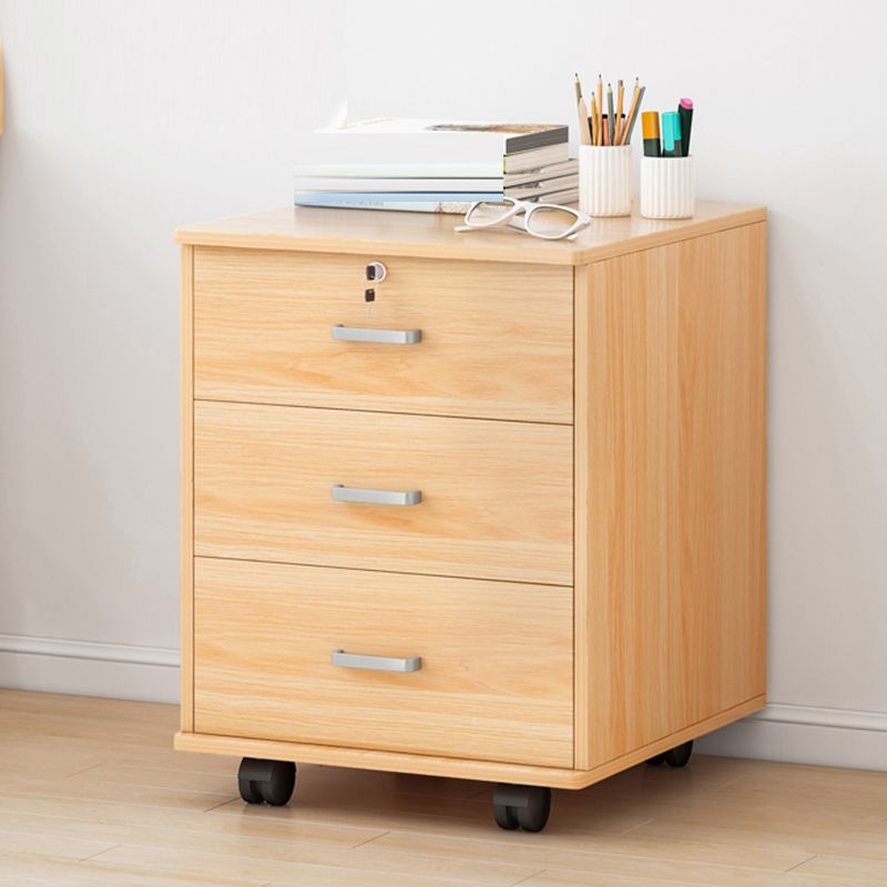 Abbazzini contemporanei File chiave di blocco del telaio in legno solido ufficio piedistallo