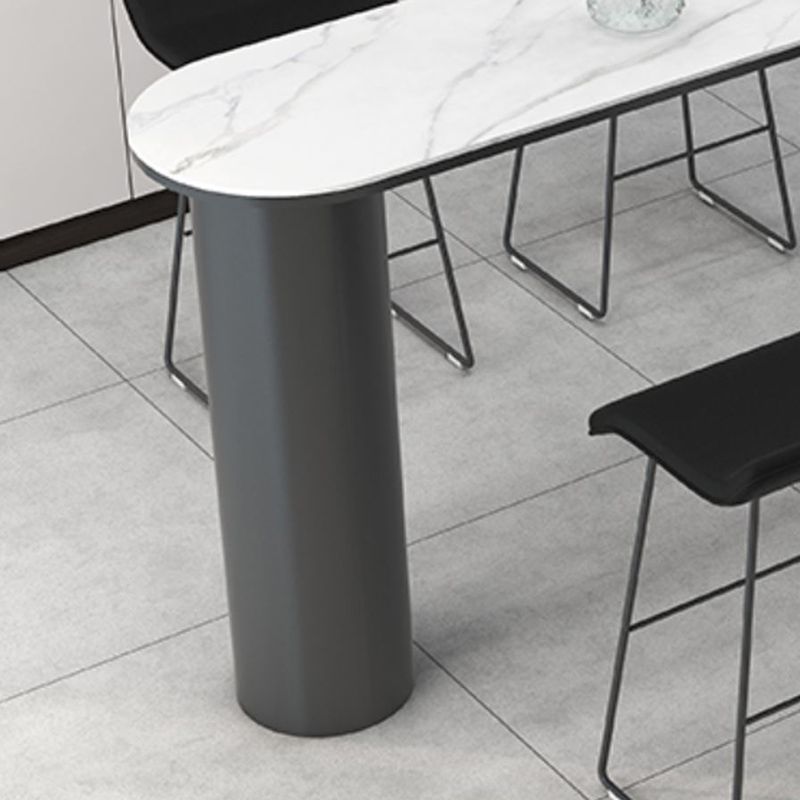 Mesa de comedor de barra de piedra de forma libre, mesa de Pub moderna con altura de barra para sala de estar