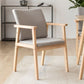 Contemporary Upholstered Solid Back Arm Chair Matte Finish Home Dining Chair Clearhalo ' kitchen&dining_furn' 'Dining Chairs' 'Dining Tables & Seating' 'dining_chair' 'furn' 'furn_dining_chair' 'Furniture' 'furniture_dining_chair' 'Kitchen & Dining Furniture' 'kitchen' 1200x1200_0114e340-6a90-4738-b987-5aba749350a0