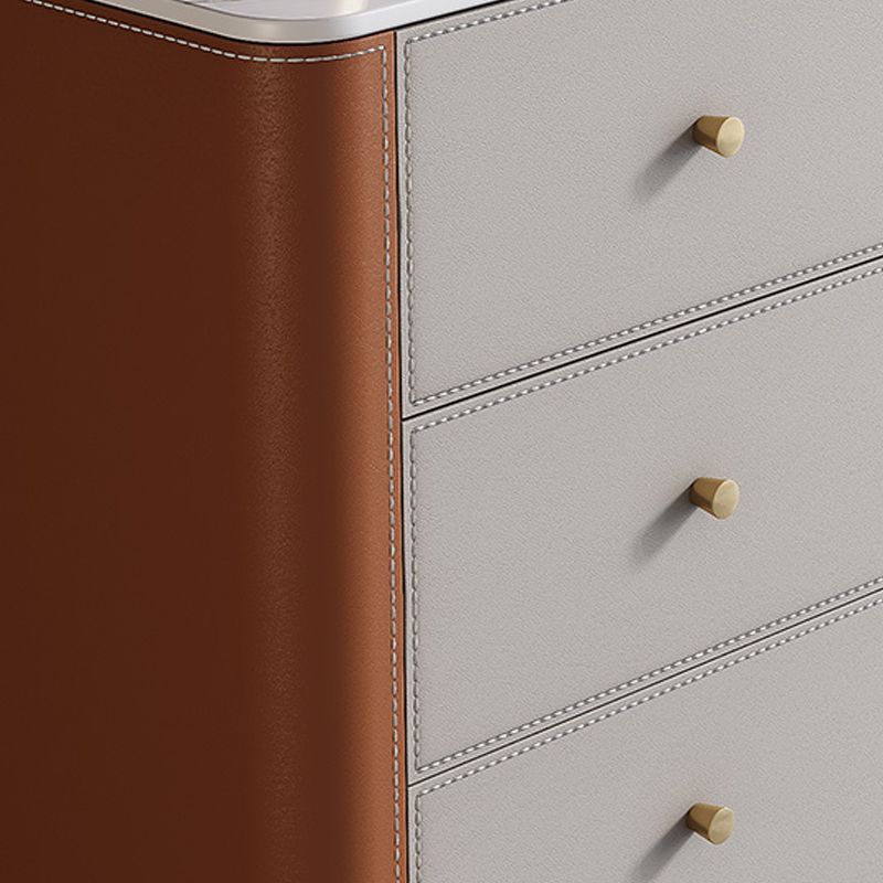 Glam Stone 収納チェスト 寝室用 縦型 幅16インチ チェスト 引き出し付き