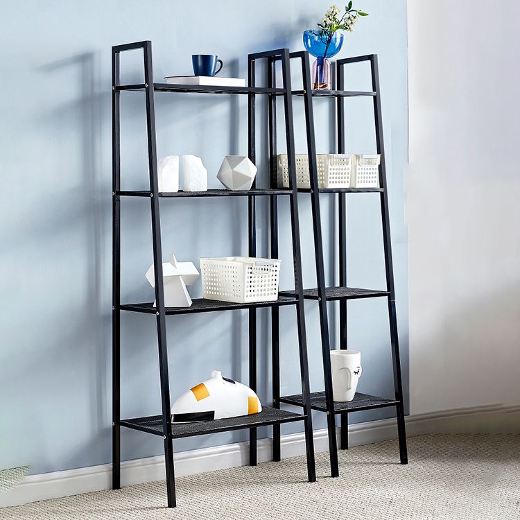 3/4-Shelf Contemporary Vertical Ladder Bookshelf steel Open Bookshelf for Home Clearhalo 'Bookcases' 'furn' 'furn_bookcases' 'Furniture' 'furniture_bookcases' 'kitchen' 'kitchen_bookcases' 'Living Room Furniture' 'Office Furniture' 1200x1200_01164de3-0a02-45fb-bce5-2aa18c75974c