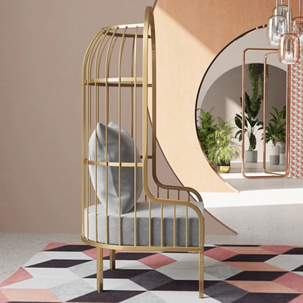 Glam Fabric Arms Included with Pillow Basic Four Leg Accent Armchair Clearhalo 'Accent Chairs' 'accent_chairs' 'Chairs & Seating' 'furn' 'furn_accent_chairs' 'Furniture' 'Living Room Furniture' 1200x1200_01188990-fcdd-4107-a405-224b648e0d67