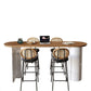 Modern Style Oval Bar Table 1/2/5 Pieces Wood Bar Table Set for Kitchen Clearhalo 'Bar Furniture' 'furn' 'furn_home_bar_bar_sets' 'Furniture' 'Home Bars & Bar Sets' 'home_bar_bar_sets' 'Kitchen & Dining Furniture' 1200x1200_011aaa9d-91e7-414e-ac21-d4e92c71d6db