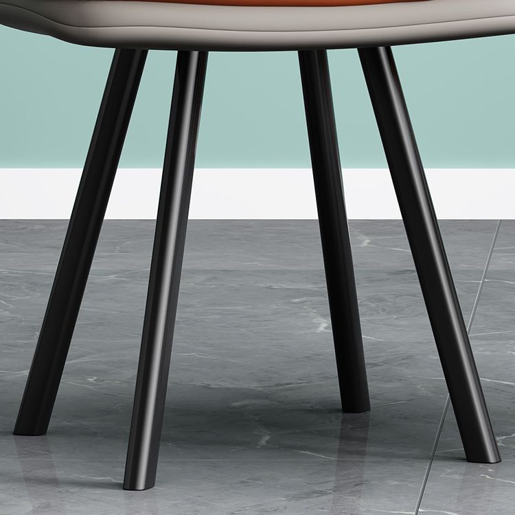 Sedie da pranzo moderne senza braccio in pelle finta sedia da pranzo parsons