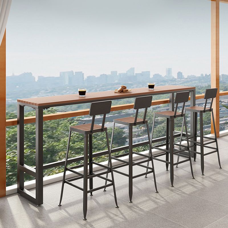 Set tavolo da bar in stile moderno Tavolo da bar rettangolare da 1/2/5 pezzi con sgabelli alti