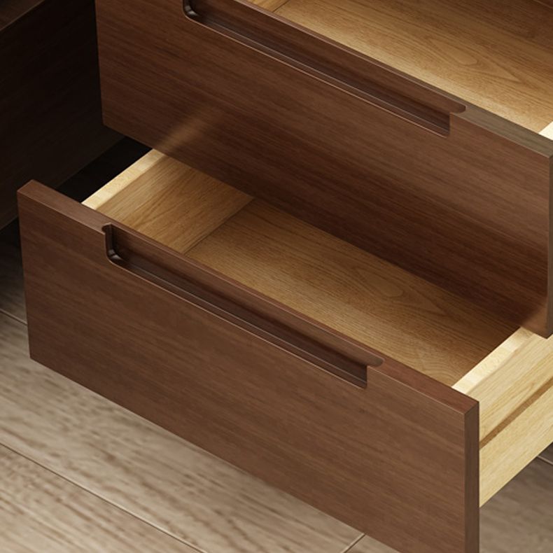 Zeitgenössische massive Holz Nachttischschubladen Betsttisch Beine enthalten