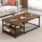 Solid Wood Coffee Table Rectangle Coffee Table for Living Room