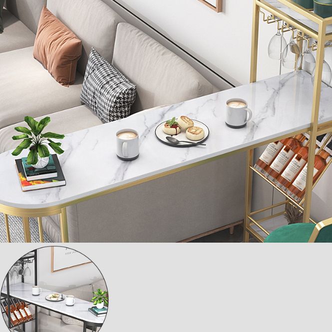 Bartisch mit Aufbewahrungsbasis aus Eisen, moderner Freiform-Bartisch mit Weinglashaltern