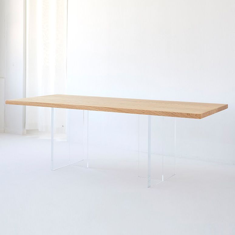 Rectangle Solid Wood Brown Tone Dining Table Simplicity Double Pedestal Table for Dining Room Clearhalo ' dining_table' 'Dining Tables & Seating' 'Dining Tables' 'furn' 'furn_dining_table' 'Furniture' 'furniture_dining_table' 'Kitchen & Dining Furniture' 'kitchen&dining_furn' 'kitchen' 'kitchen_dining_table' 1200x1200_012136ec-22c2-486f-b3a2-38694996bf8e
