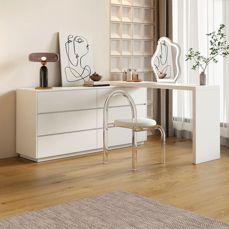 Modern Wooden Standing With Drawer White Bedroom Vanity Dressing Table Clearhalo 'Bedroom Furniture' 'furn' 'furn_makeup_vanities' 'Furniture' 'Makeup Vanities' 'makeup_vanities' 1200x1200_01215c8c-4d48-40a7-a4e8-3df82977fd77