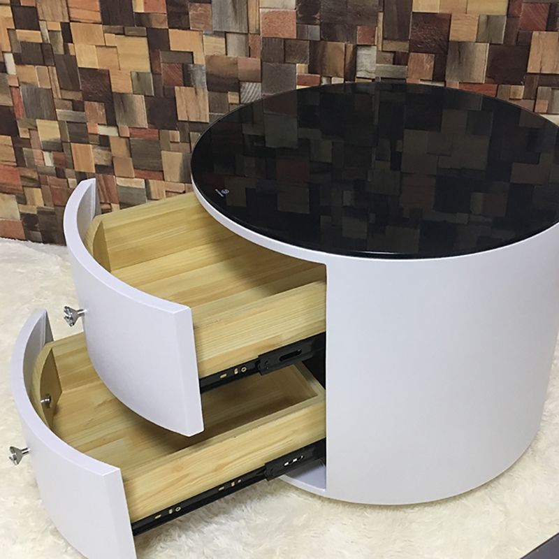 Night-tands de lit en bois faux en bois moderne avec 2 tiroirs