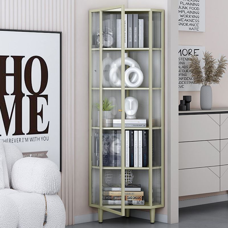 Modern China Cabinet Metal Corner Unit Storage Cabinet for Dining Room Clearhalo 'Display & China Cabinets' 'display_china_cabinets' 'furn' 'furn_display_china_cabinets' 'Furniture' 'Kitchen & Dining Furniture' 1200x1200_0124afac-c369-4855-973e-e182e70e6290