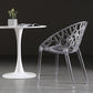 Scandinavian Armless Dining Chairs Acrylic Cross Back Side Chair