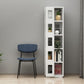 Open Back Bookshelf Modern Metal Geometric Rotatable Bookcase