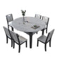 Contemporary Dining Round Table Sintered Stone Table with Wood Legs for Home Clearhalo 'Dining Tables & Seating' 'Dining Tables' 'dining_table' 'furn' 'furn_dining_table' 'Furniture' 'Kitchen & Dining Furniture' 1200x1200_012695dd-2926-443f-8752-357720ea19b4