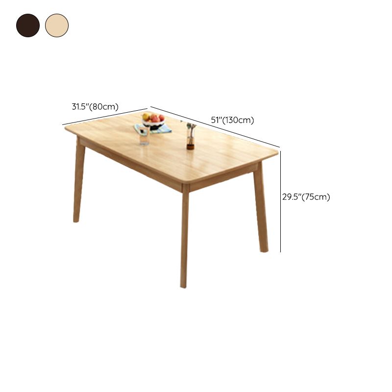 Rubberwood Dining Table Modern Rectangle Dining Table for Kitchen Clearhalo 'Dining Tables & Seating' 'Dining Tables' 'dining_table' 'furn' 'furn_dining_table' 'Furniture' 'Kitchen & Dining Furniture' 1200x1200_0126b769-a1eb-4317-98bd-d32a18058aab