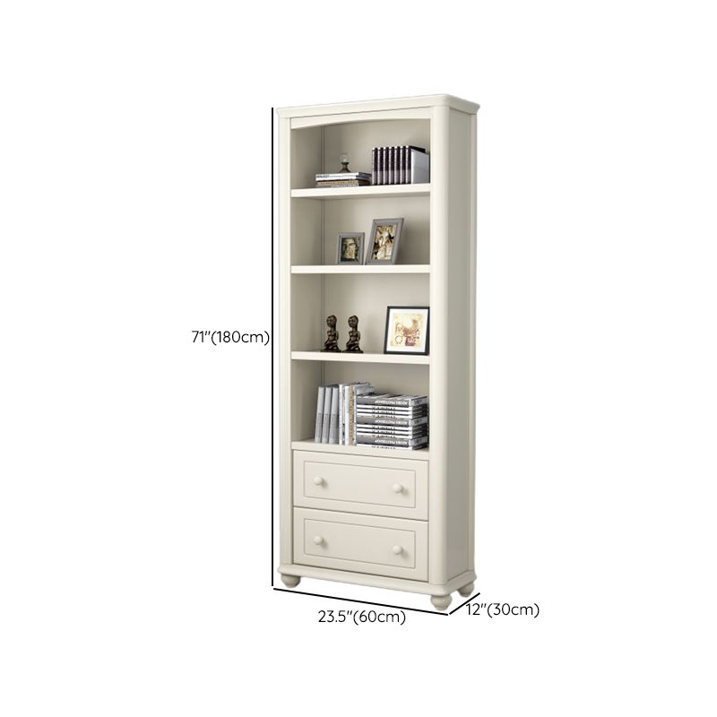 Wood Standard Bookshelf White Contemporary Bookcase with Shelves Clearhalo 'Bookcases' 'furn' 'furn_bookcases' 'Furniture' 'Office Furniture' 1200x1200_01299d41-a707-4e4b-91be-0f0024c8a6d9