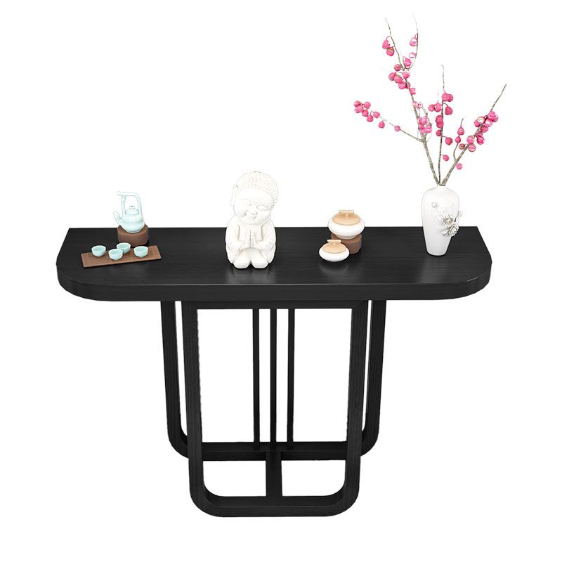 Tavolo da console a mezza luna in pino tavolo da accento moderno da 14 "a metà secolo per Hall