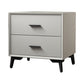 Contemporary Accent Table Nightstand 2 Drawers Night Table for Home