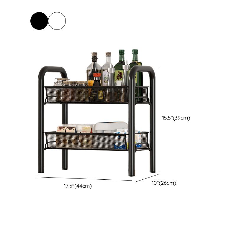 Metal Dining Room Prep Table Open Shelves Rolling Kitchen Trolley Clearhalo 'furn' 'furn_kitchen_islands_carts' 'Furniture' 'Kitchen & Dining Furniture' 'Kitchen Islands & Carts' 'kitchen_islands_carts' 1200x1200_012cfd6a-949c-44bc-95b9-bff63fd3e0cb