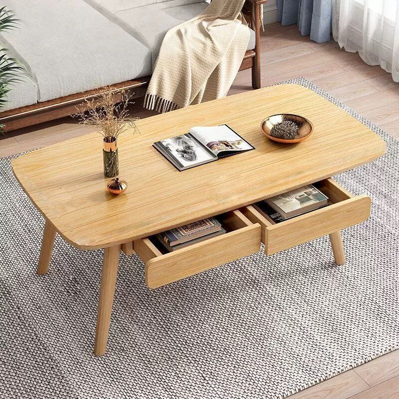 Modern Wood Texture Walnut/wood Rectangle with Drawer Coffee Table Clearhalo 'Coffee & Accent Tables' 'Coffee Tables' 'coffee_tables' 'furn' 'furn_coffee_tables' 'Furniture' 'furniture_coffee_tables' 'Living Room Furniture' 1200x1200_012d612f-eef0-4555-b5c5-12e303bd6361