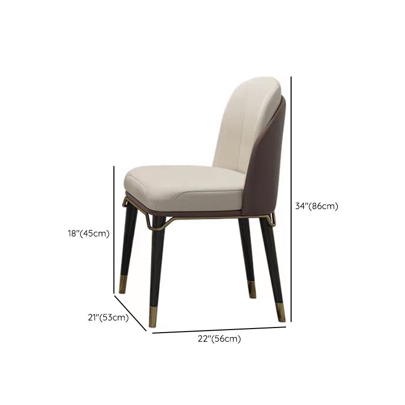 Ensemble de table à manger beige haut brillant