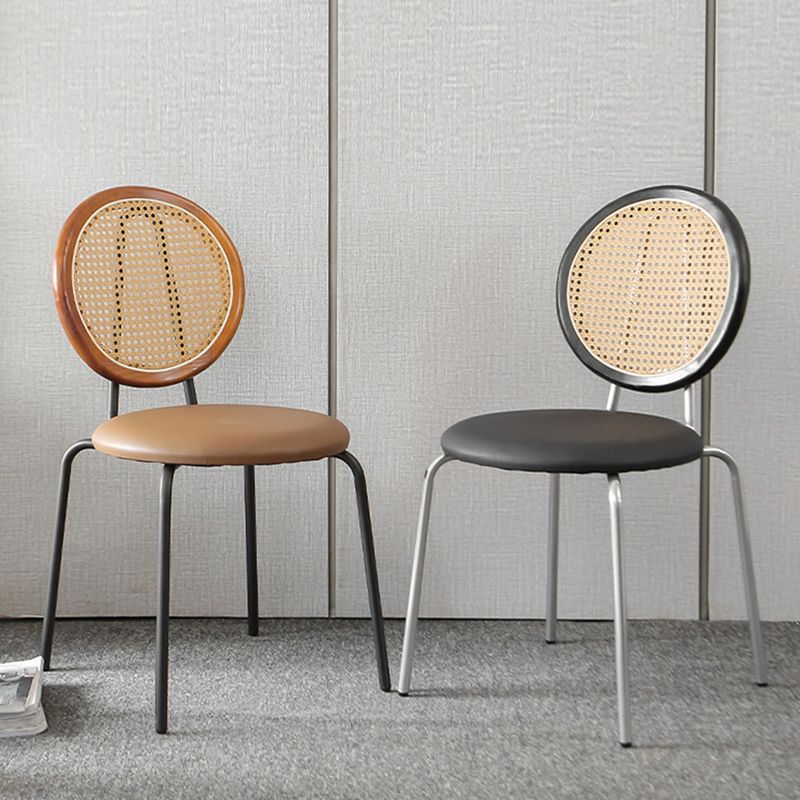 Contemporary Dining Side Chair PU Leather Stacking Side Chair Clearhalo 'Dining Chairs' 'Dining Tables & Seating' 'dining_chair' 'furn' 'furn_dining_chair' 'Furniture' 'Kitchen & Dining Furniture' 1200x1200_012edb3a-062e-44e2-b88d-6bfe306ab9d9