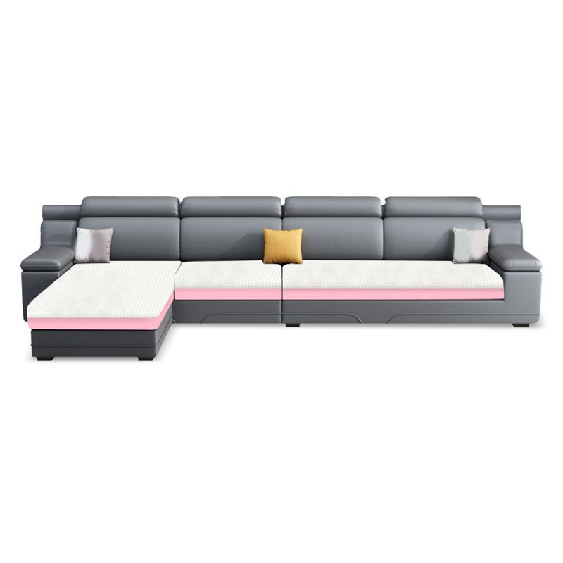 Section des meubles de mélanges de faux cuir et de coton contemporains