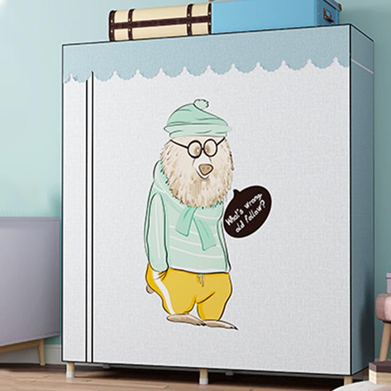 Gouden stalen frame garderobe armoire eigentijdse garderobe voor slaapkamer