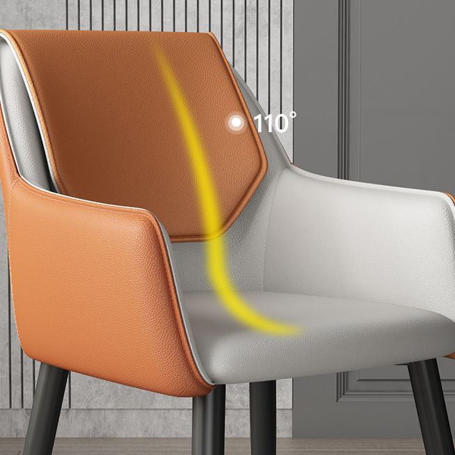 Modern Design Arm Solid Back Side Chairs Leather Dining Side Chair Clearhalo 'Dining Chairs' 'Dining Tables & Seating' 'dining_chair' 'furn' 'furn_dining_chair' 'Furniture' 'furniture_dining_chair' 'Kitchen & Dining Furniture' 1200x1200_01326809-70a5-413c-839b-9d00f93d24c6