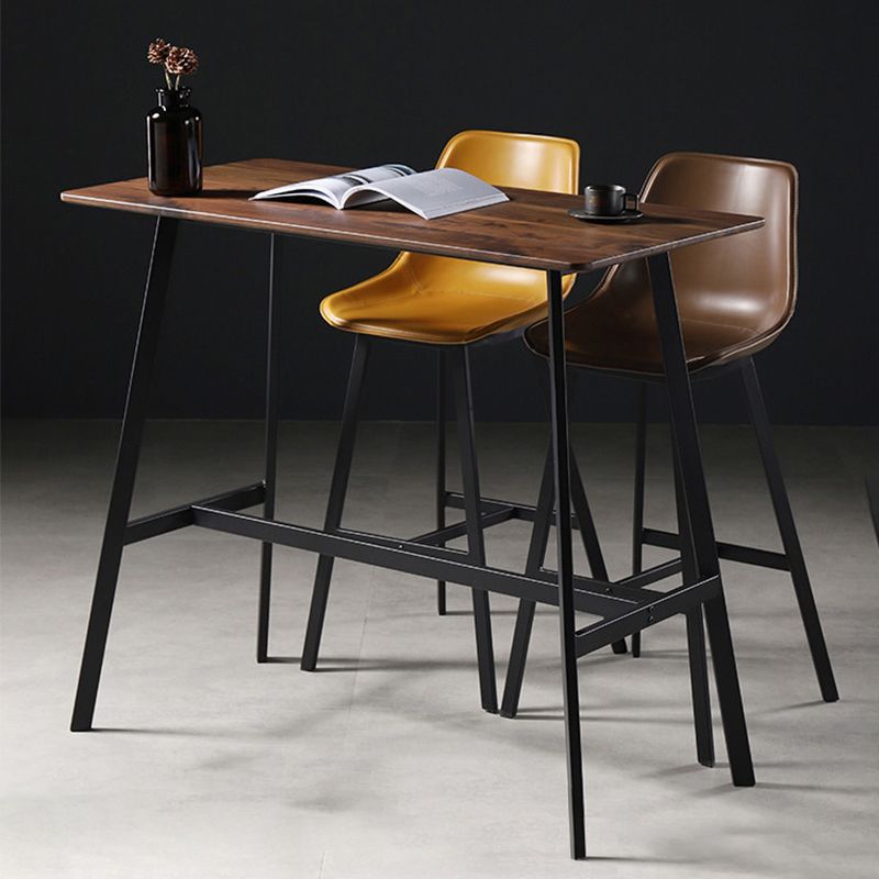 Tavolo da pub in stile industriale Top Bistro rettangolo con telaio metallico