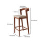 1/3 Pieces Bar Stool and Table Set Brown Solid Wood for Dining Room