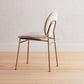 Metal Legs Dining Chairs Fabric Armless Dining Side Chair for Home