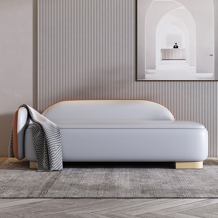 Living Room Chaise Recessed Arms Nordic Chaise Lounge with Leather Upholster Clearhalo 'Chairs & Seating' 'Chaise Lounge' 'chaise_lounge' 'furn' 'furn_chaise_lounge' 'Furniture' 'Living Room Furniture' 1200x1200_01363a4b-95f2-46f3-b080-f870c860dd23