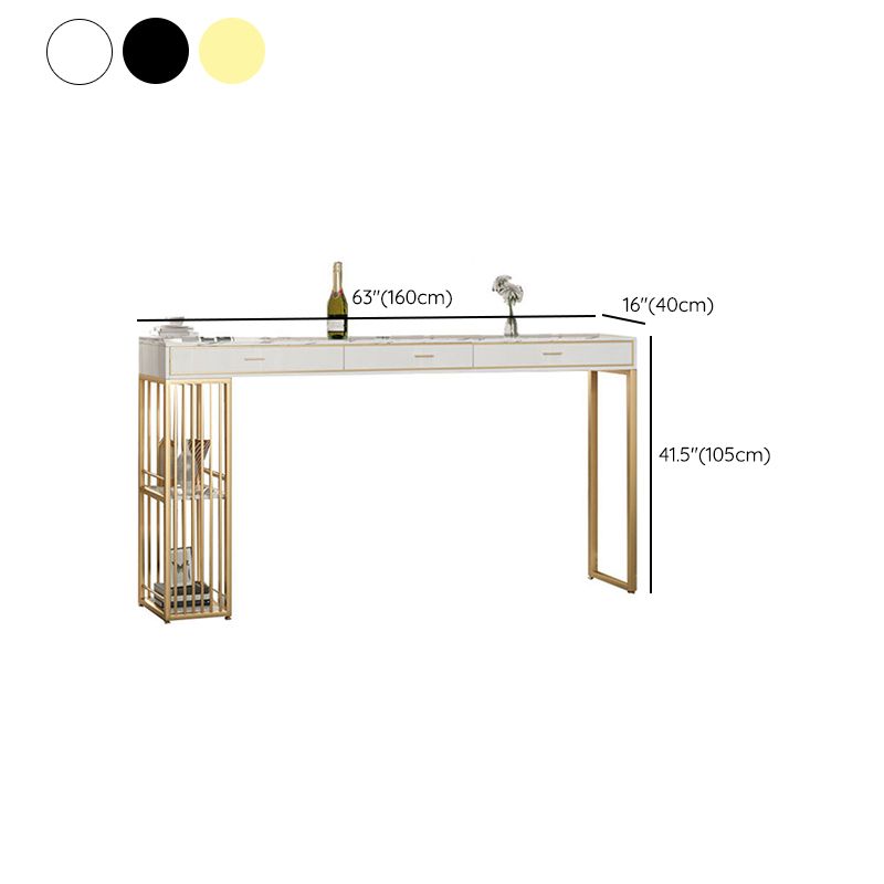 Stone Bar Table Set Glam Style Rectangle 1/3 Pieces Pub Table Set for Indoor Clearhalo 'Bar Furniture' 'furn' 'furn_home_bar_bar_sets' 'Furniture' 'Home Bars & Bar Sets' 'home_bar_bar_sets' 'Kitchen & Dining Furniture' 1200x1200_01367494-3042-47f0-9cde-4d35cdc443eb