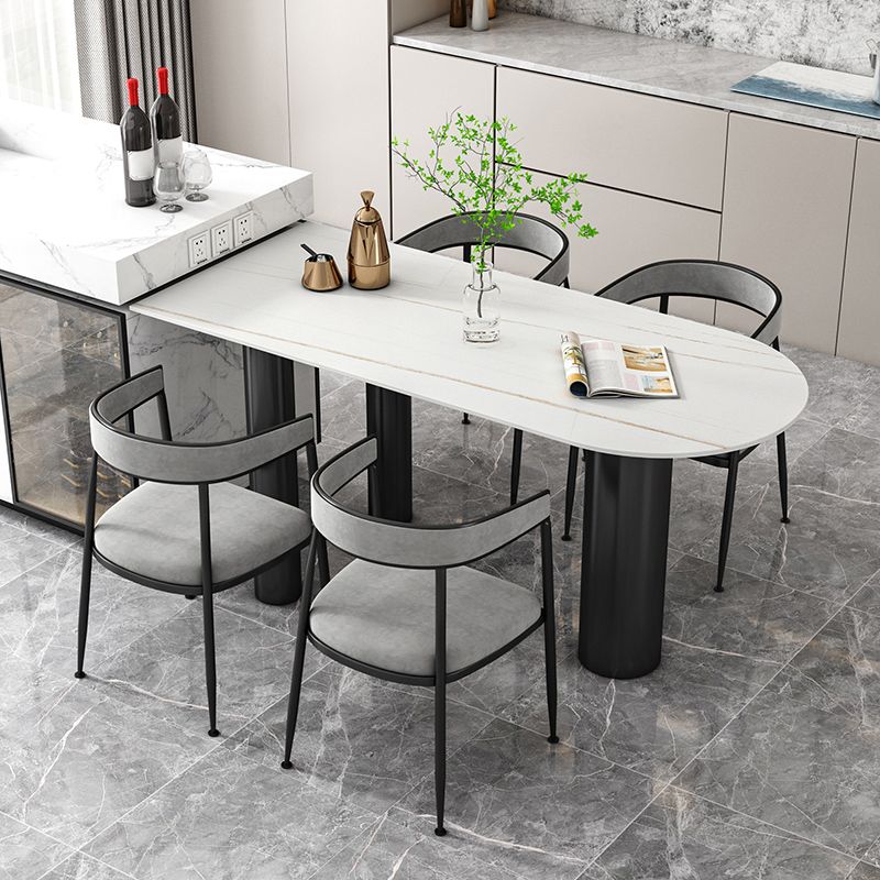 Sintered Stone Dining Table Modern Style Dining Table for Kitchen Clearhalo ' dining_table' 'Dining Tables & Seating' 'Dining Tables' 'furn' 'furn_dining_table' 'Furniture' 'furniture_dining_table' 'Kitchen & Dining Furniture' 'kitchen&dining_furn' 'kitchen' 'kitchen_dining_table' 1200x1200_0136d980-73c1-4ec6-9b45-e61ae2bbea5f