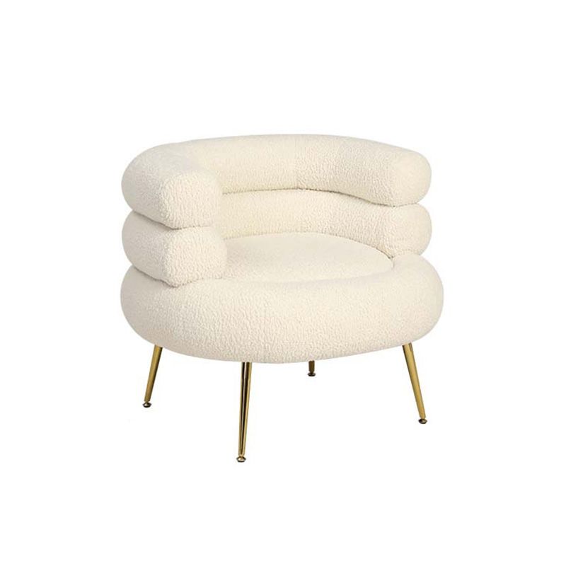 White Barrel Chair Arms Included Lounge Chair for Living Room Clearhalo 'Accent Chairs' 'accent_chairs' 'Chairs & Seating' 'furn' 'furn_accent_chairs' 'Furniture' 'Living Room Furniture' 1200x1200_0137fd0b-4132-4d3a-9d06-6c6717a3ea83