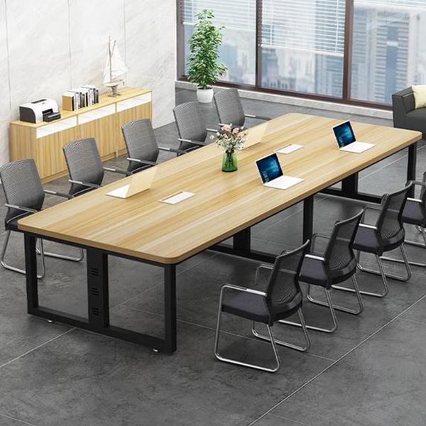 Industrial Style Home Writing Desk Office Conference Table Artificial Wood Desk Clearhalo 'Furniture' 'furniture_office_desk' 'Office Desks' 'Office Furniture' 'office_desk' 1200x1200_0138c910-de00-4148-8e2d-0033667252ad