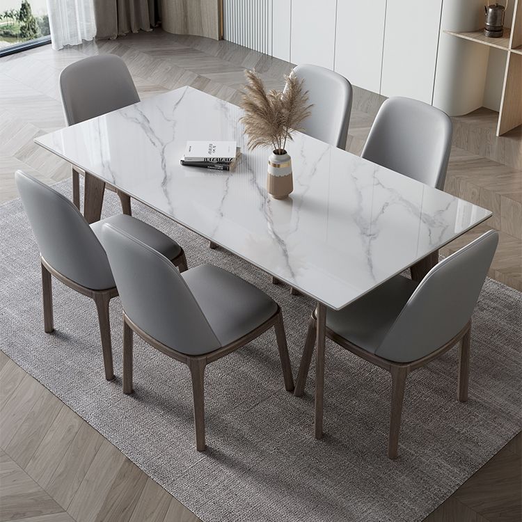 Modern Rectangle Sintered Stone Top Dining Set 1/4/5/7 Pieces Dining Table with Chairs Clearhalo 'Dining Room Sets' 'Dining Tables & Seating' 'dining_room_set' 'furn' 'furn_dining_room_set' 'Furniture' 'furniture_dining_room_set' 'Kitchen & Dining Furniture' 1200x1200_0138f4f0-bf9d-4b44-975e-2861bcd317bd